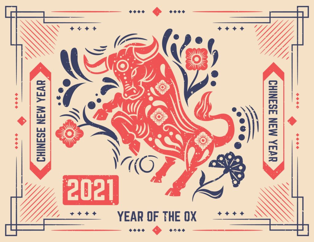 Happy Year of the Ox. 
New year vector created by pikisuperstar - www.freepik.com